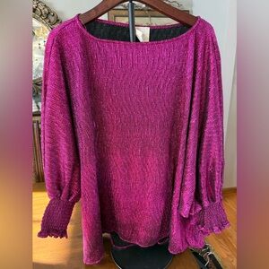 Brand New Oversized Elegant Fuchsia Blouse